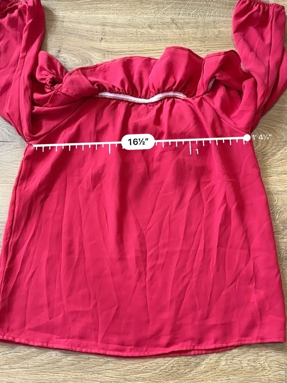 J. Crew Mercantile Red Off-Shoulder Ruffle Blouse XS